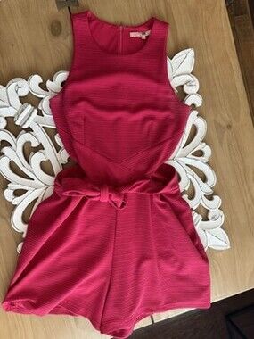 Hutch Hot Pink Romper Side Cut Outs, Size Large, From Rent The Runway